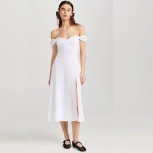 Reformation Bridgton Linen Dress White Size 4